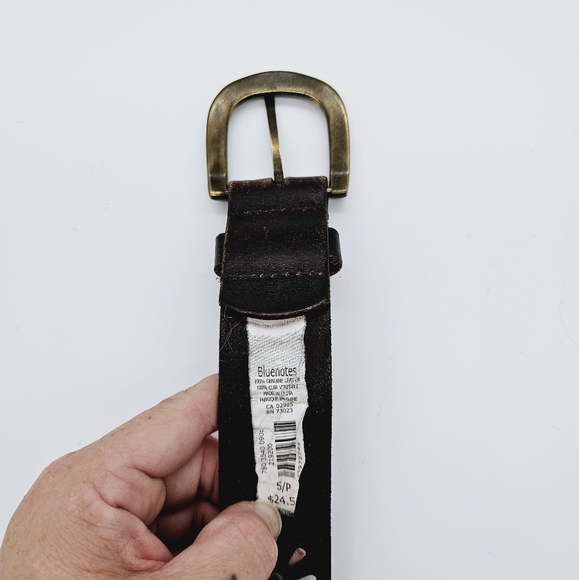 BLUENOTES | studded distressed leather belt S - Picture 3 of 5